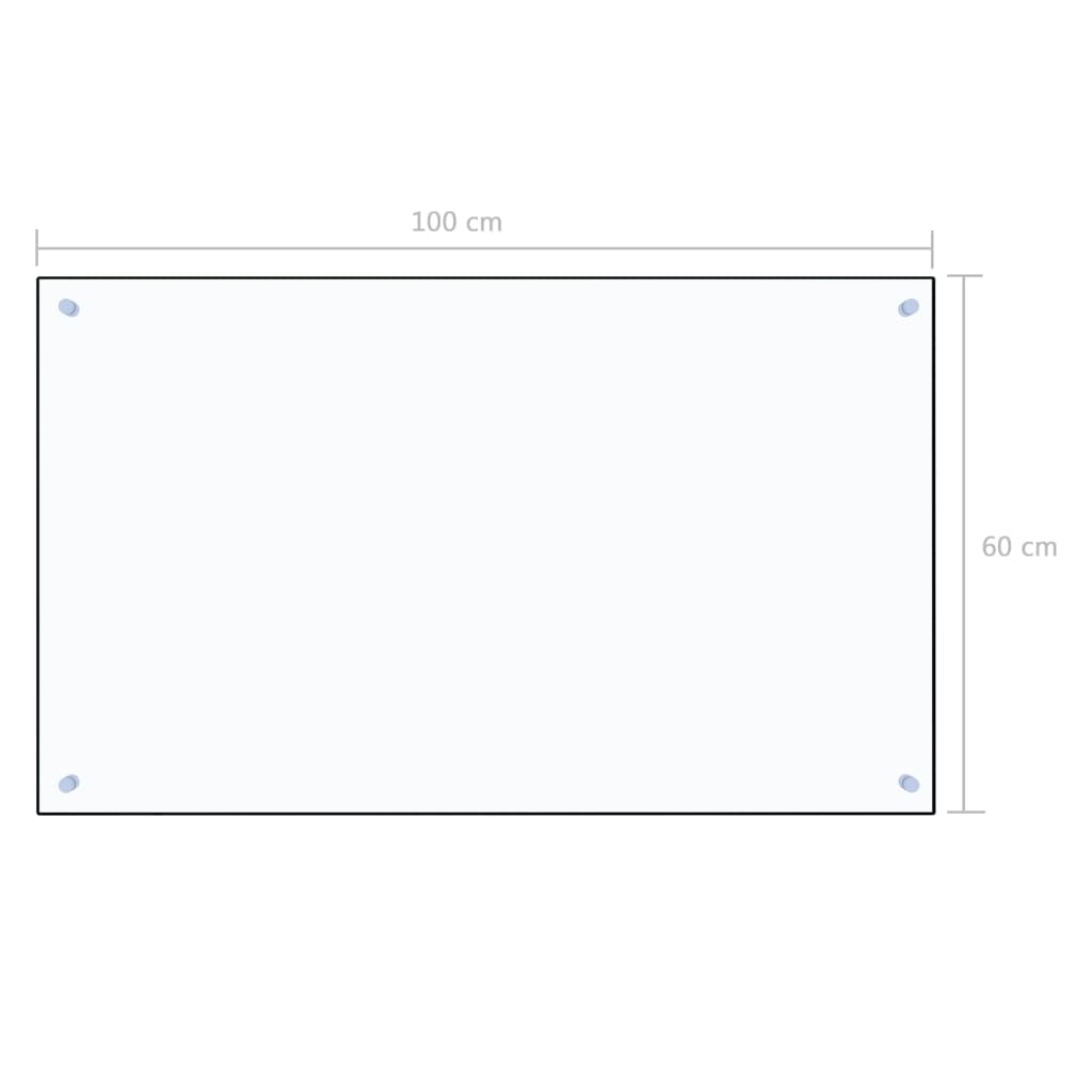 Átlátszó edzett üveg konyhai fröccsenésgátló 100 x 60 cm