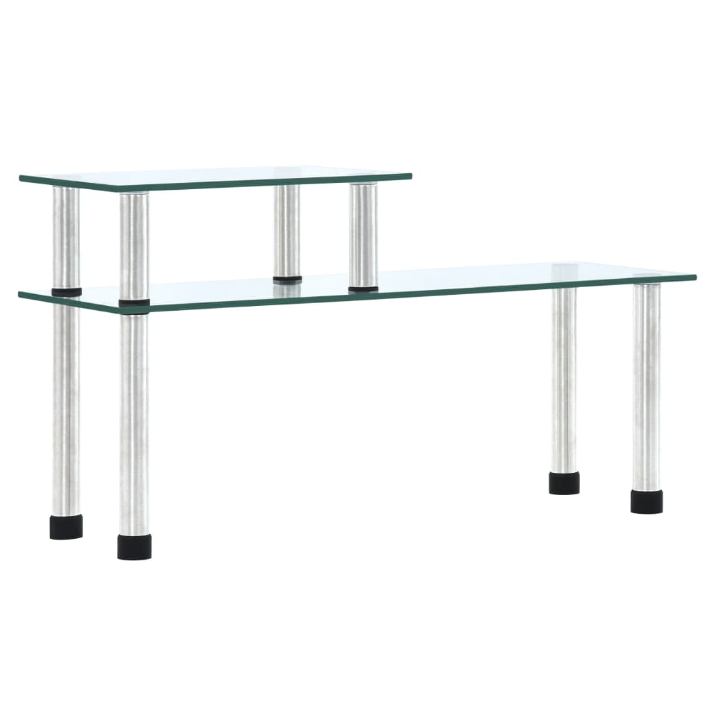 Átlátszó edzett üveg konyhai polc 45 x 16 x 26 cm