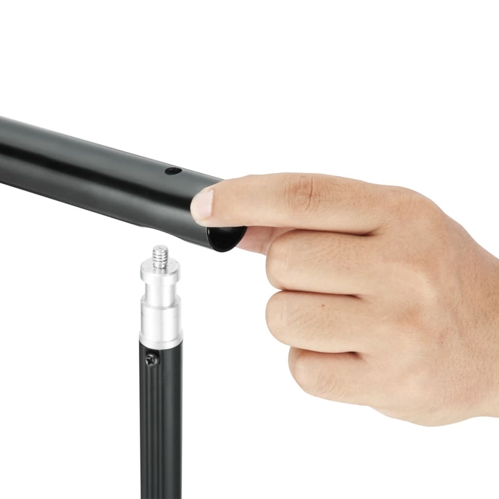 Fekete háttértartó állványrendszer 600 x 300 cm