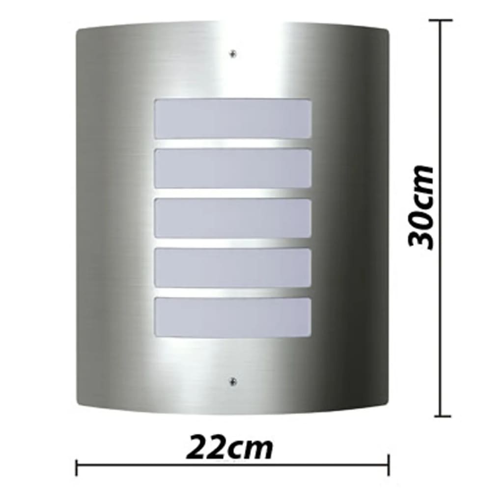 2 rozsdamentes acél vízálló fali lámpatestek 60w