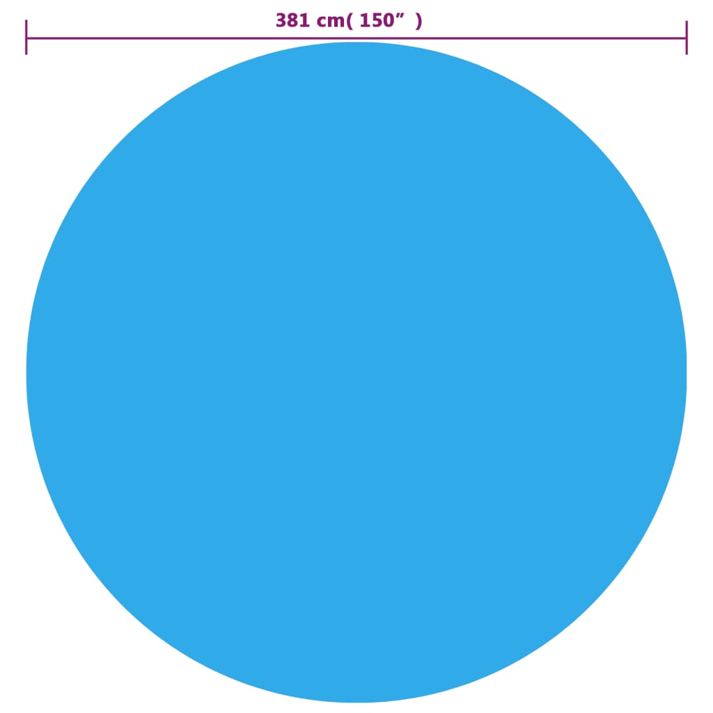 Kék napelemes kerek lebegő pe medencefólia 381 cm Kék napelemes kerek lebegő pe medencefólia 381 cm
