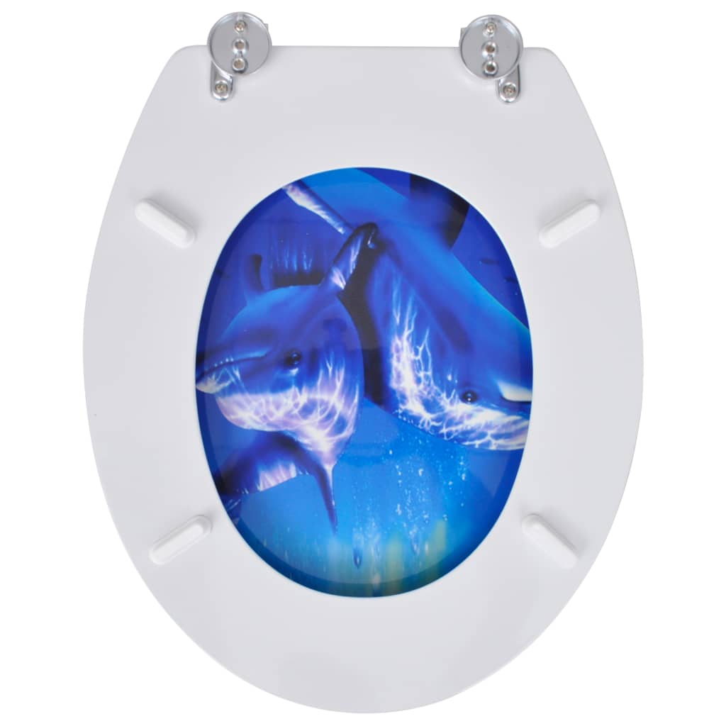 Delfinmintás mdf wc-ülőke
