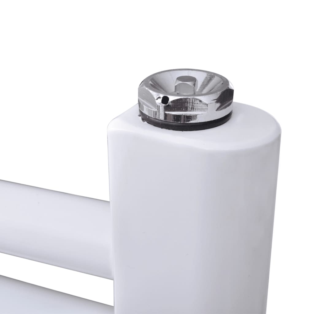 Fürdőszobai törölközőszárító radiátor központi fűtéssel oldalsó és középső csatlakozóval ívelt 500 x 1160 mm