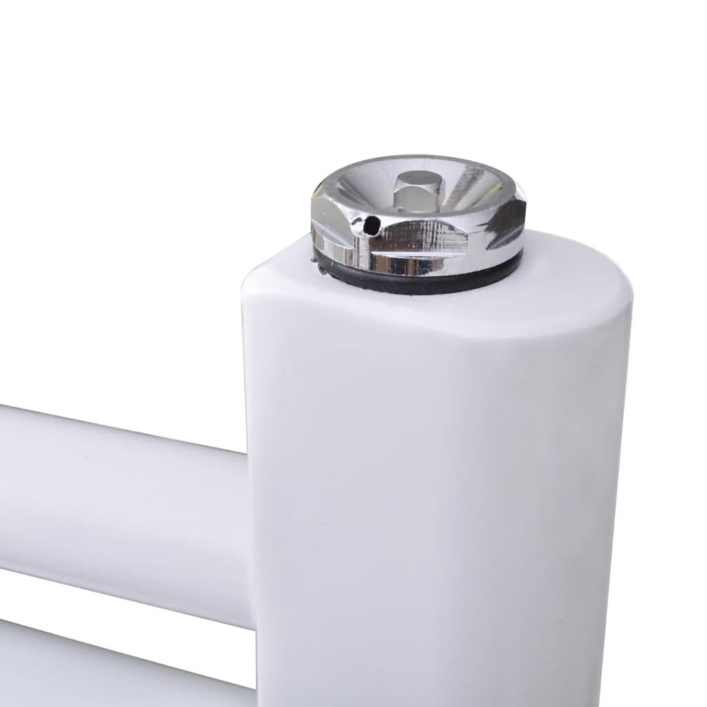 Fürdőszobai törölközőszárító radiátor központi fűtéssel oldalsó és középső csatlakozóval ívelt 600 x 1160 mm