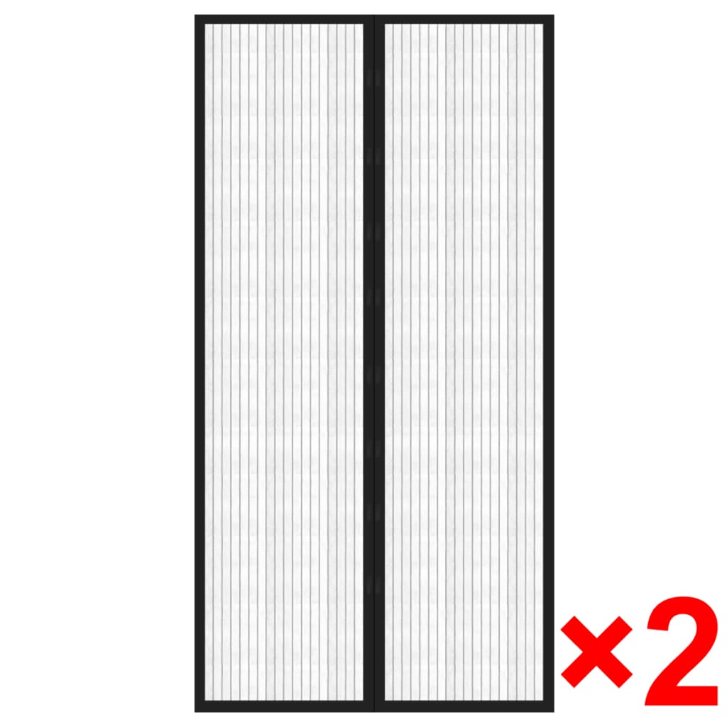 Rovar ajtó függöny tépőzáras szalaggal ellátott 210x100 cm 2 db