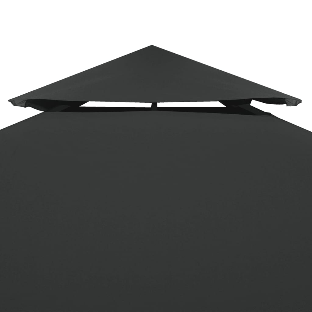 Sötétszürke csere pavilon ponyvatető 310 g/m² 3 x 3 m