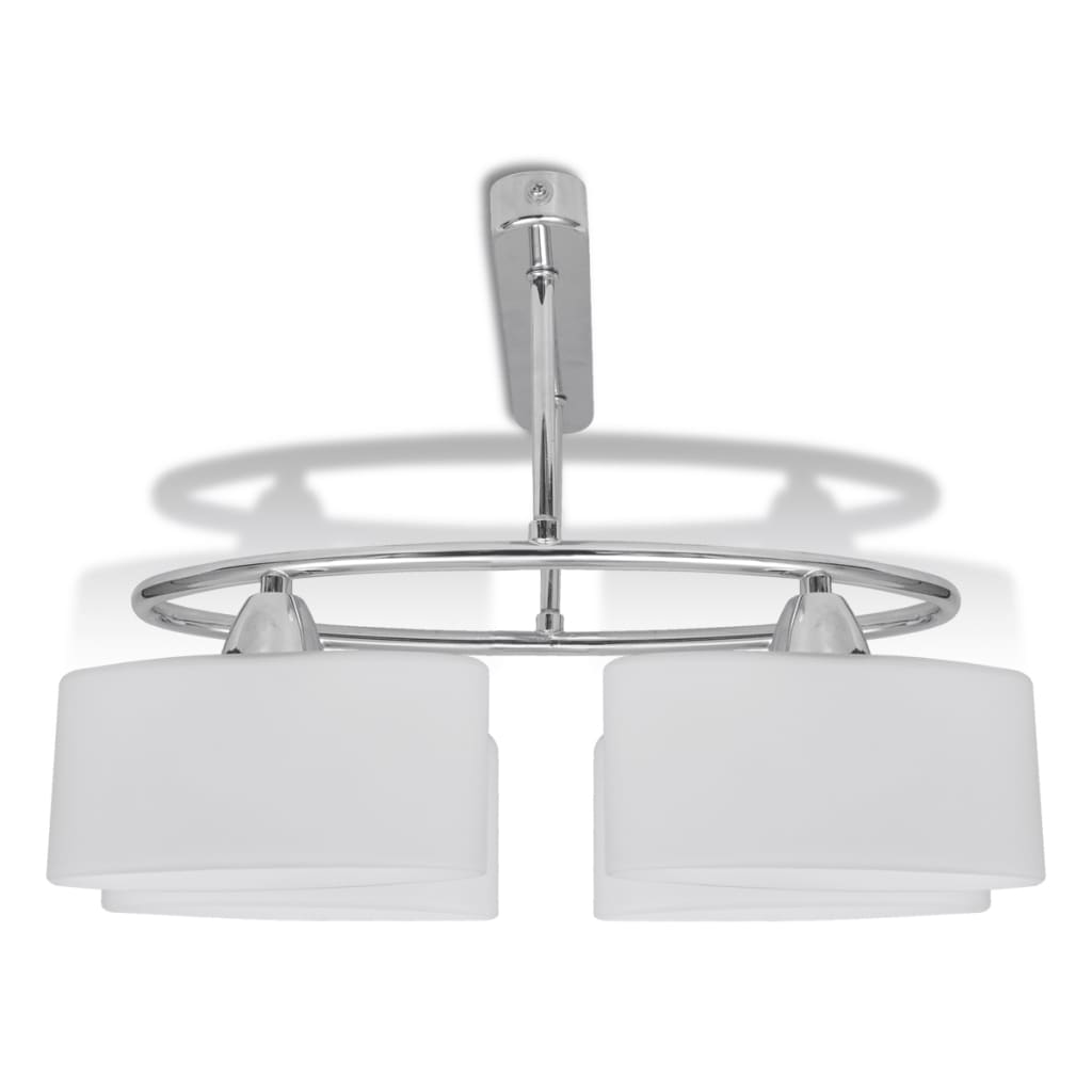 Mennyezeti lámpa ellipszoid üveg búrával 4 e14-es izzóval