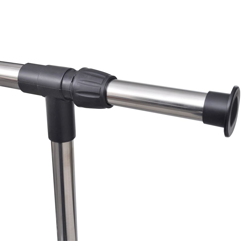 Ruházat állvány 4 vállfa állítható 1 függő sín görgők