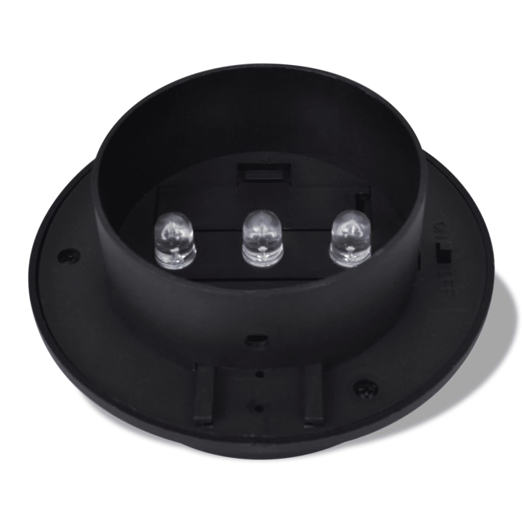 Külső napelemes lámpa 6 db fekete fénnyel