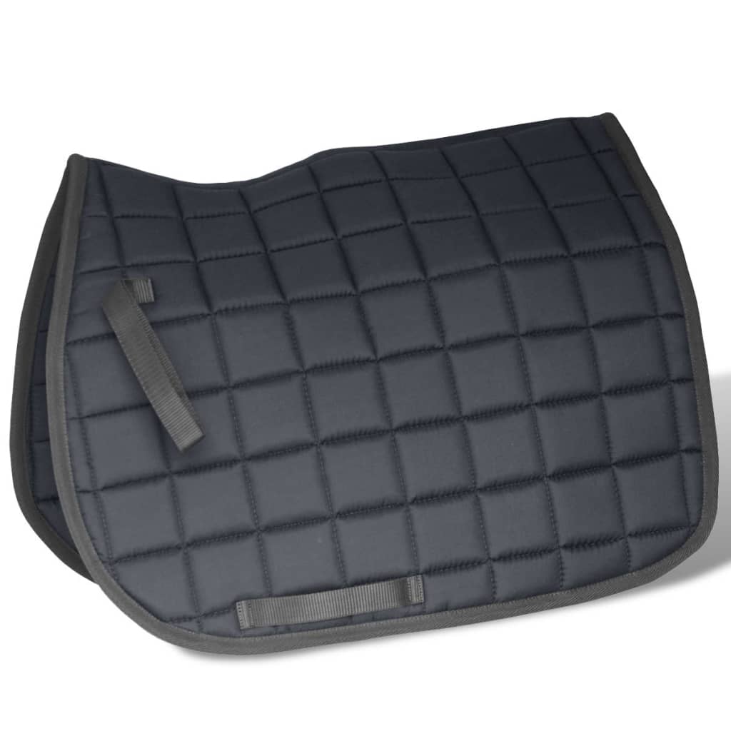 Lovaglás nyereg készlet 17,5 "valódi bőr fekete 18 cm 5-az-1- be