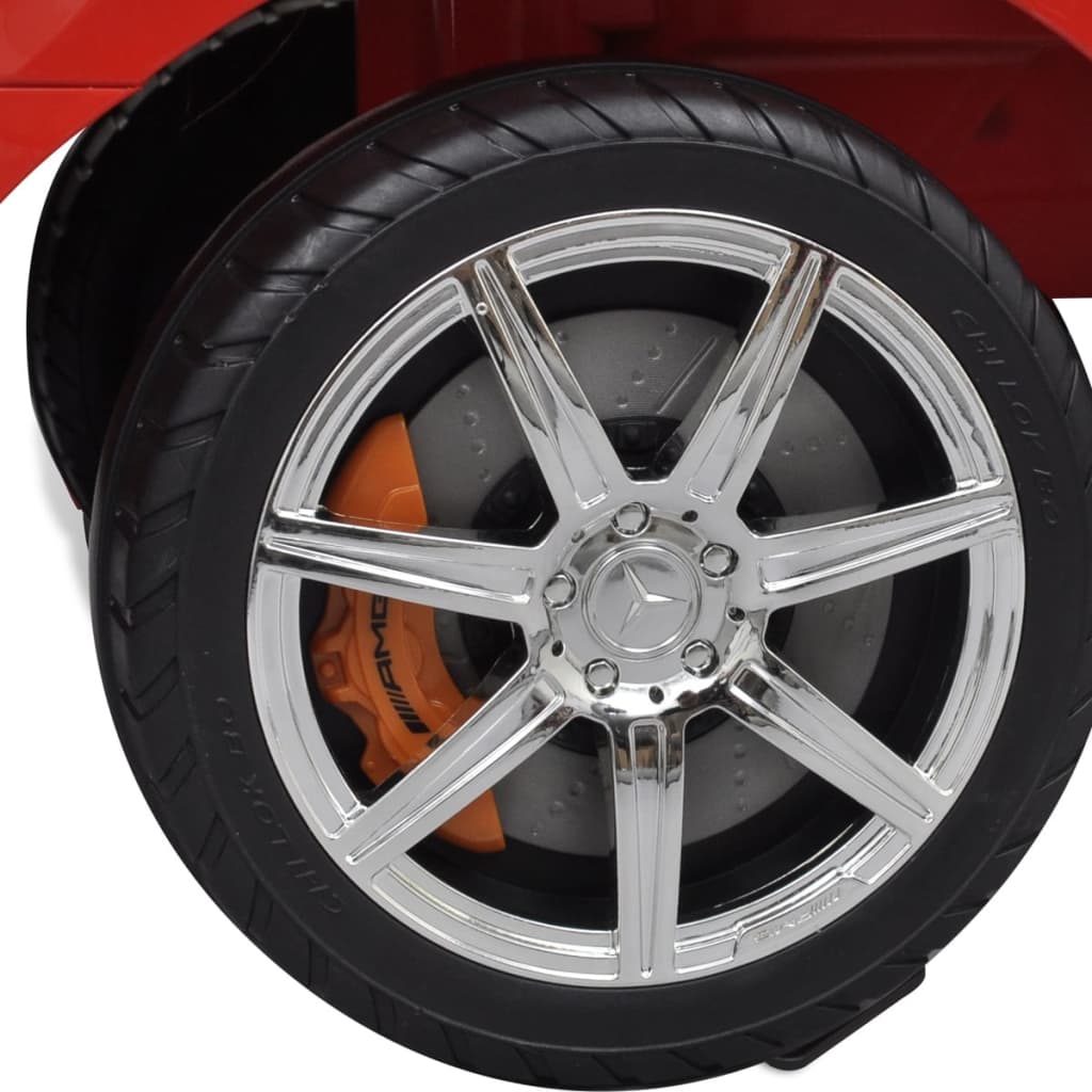 Mercedes benz toló gyerekek autó piros