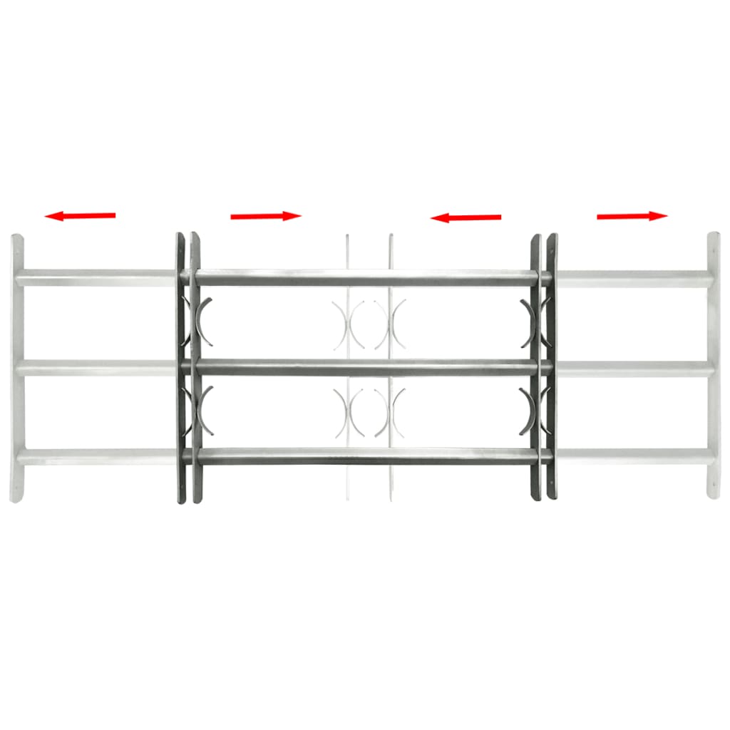 3 keresztrudas állítható biztonsági rács ablakra 500-650 mm