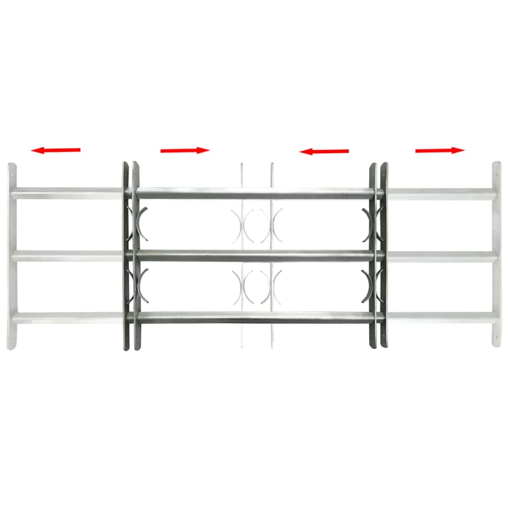 3 keresztrudas állítható biztonsági rács ablakra 700-1050 mm