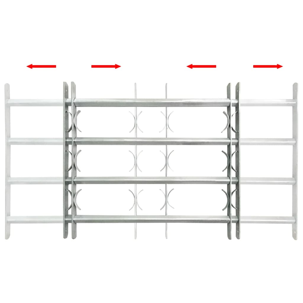 4 keresztrudas állítható biztonsági rács ablakra 500-650 mm