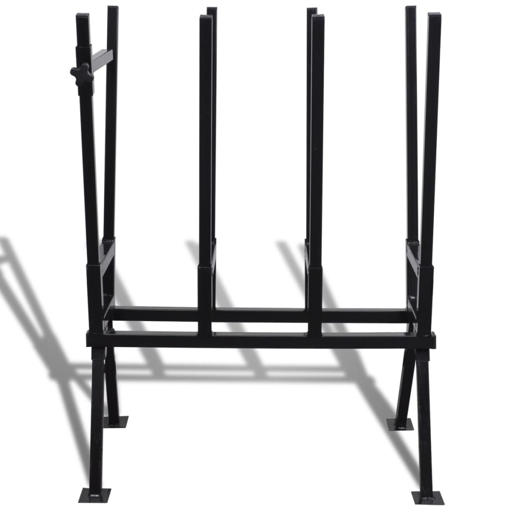 Fekete porszórt famegmunkáló fűrészálvány