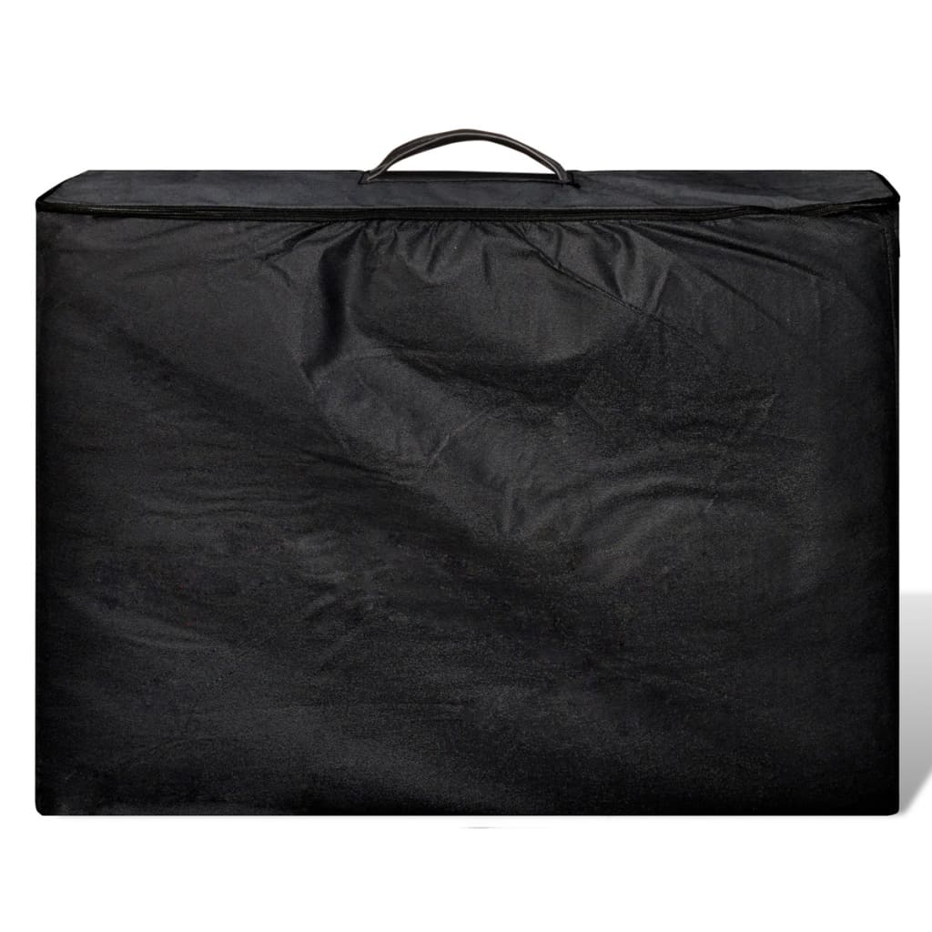 Fekete összecsukható masszázságy 2 rész fakeret