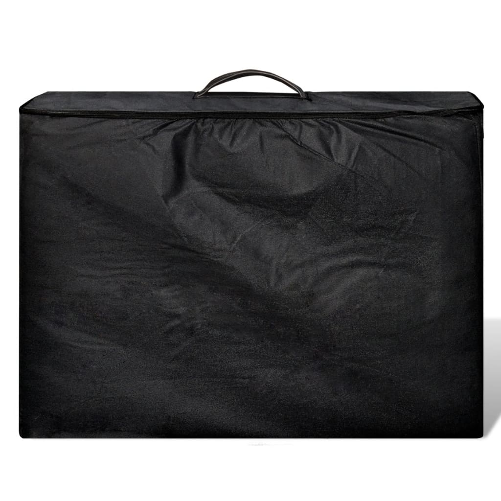 Fekete összecsukható masszázságy 3 rész fakeret