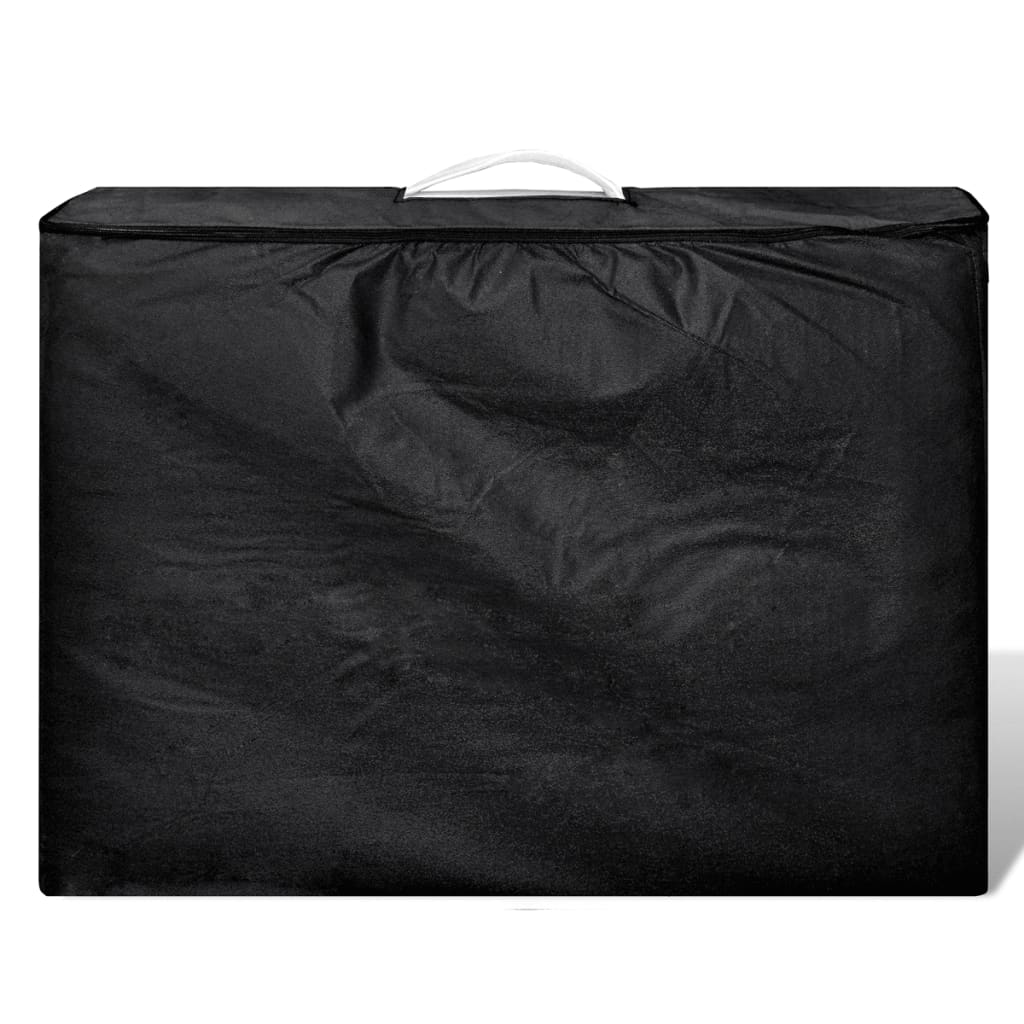 Krém fehér összecsukható masszázságy 4 részes alumínium keret