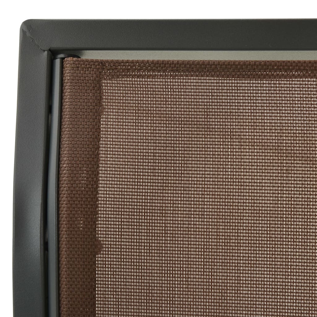 Kávébarna kerti hintaágy tetőponyvával