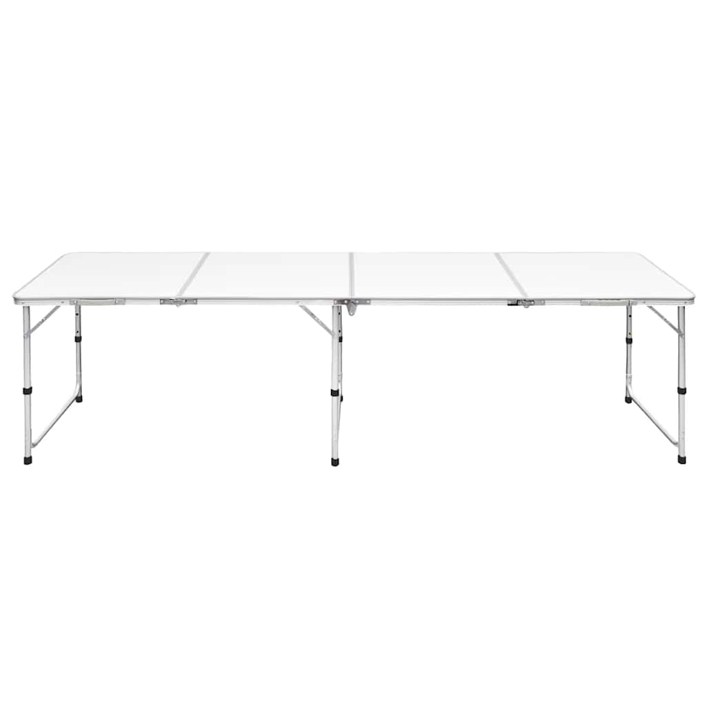 Összecsukható állítható alumínium kemping asztal 240 x 60 cm