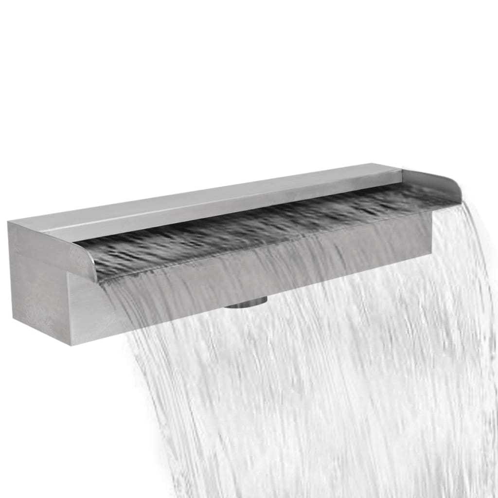 Négyszögletes rozsdamentes acél medence szökőkút 45 cm Négyszögletes rozsdamentes acél medence szökőkút 45 cm