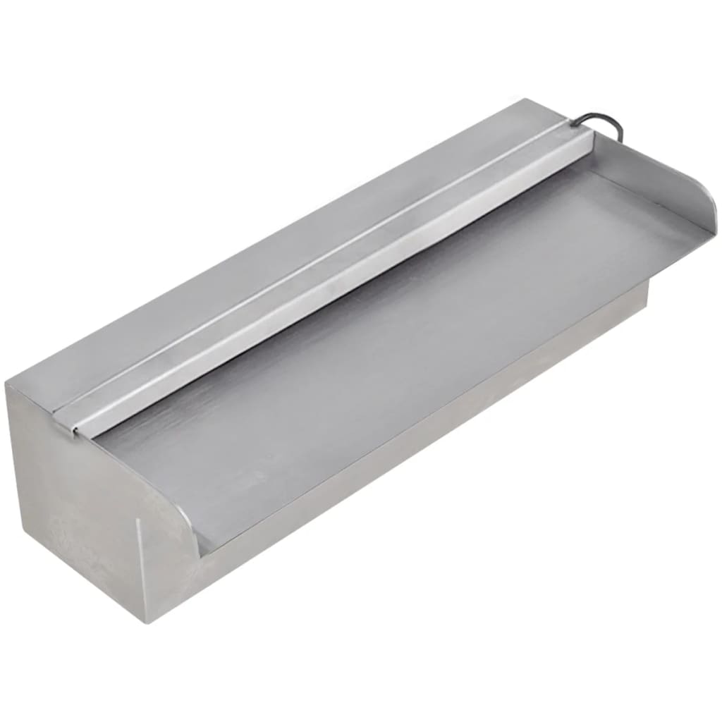 Négyszögletes rozsdamentes acél medence szökőkút led fényekkel 30 cm Négyszögletes rozsdamentes acél medence szökőkút led fényekkel 30 cm