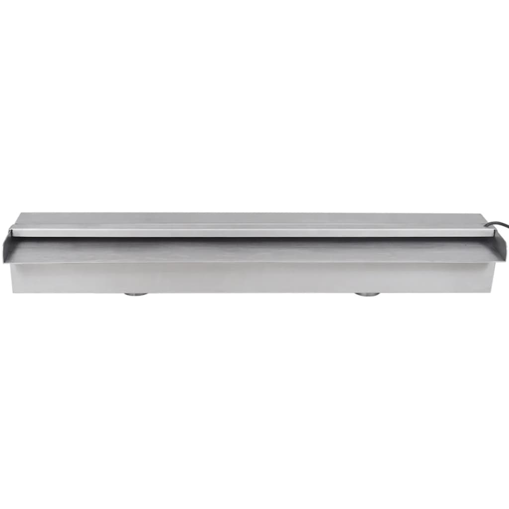 Négyszögletes rozsdamentes acél medence szökőkút led fényekkel 60 cm Négyszögletes rozsdamentes acél medence szökőkút led fényekkel 60 cm