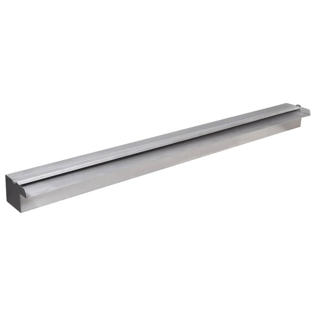 Négyszögletes rozsdamentes acél medence szökőkút led fényekkel 90 cm Négyszögletes rozsdamentes acél medence szökőkút led fényekkel 90 cm