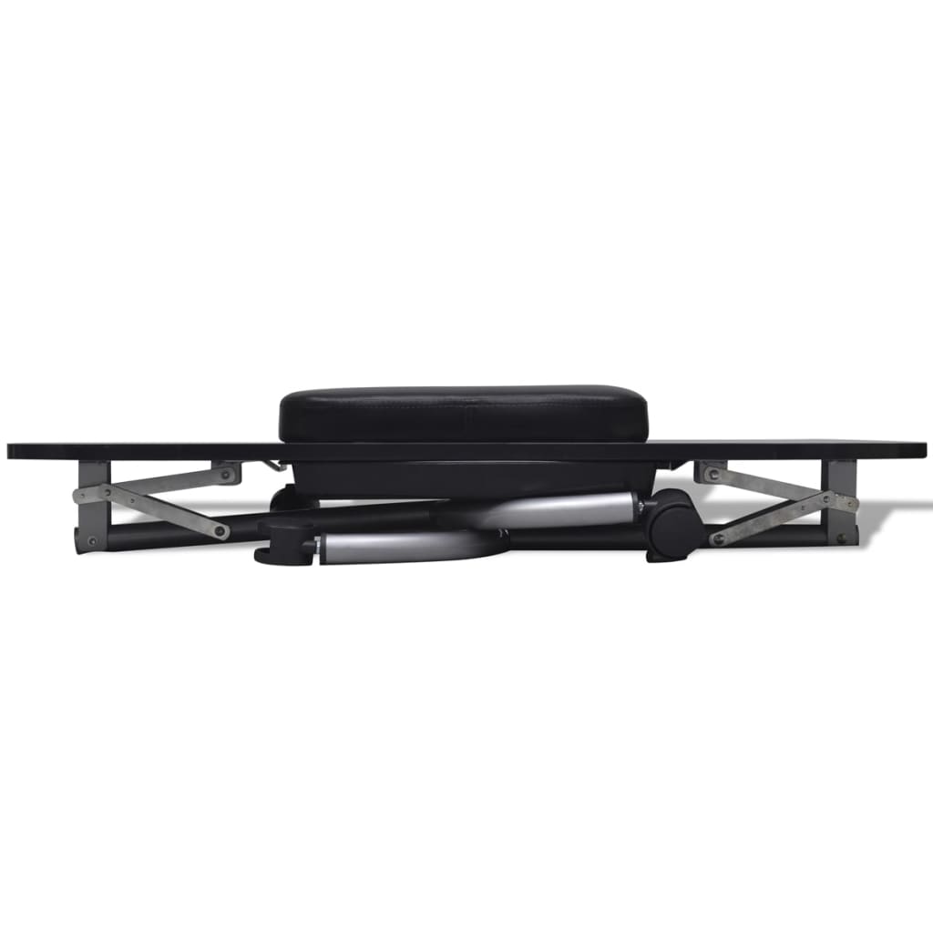 Összecsukható manikűr asztal kerekekkel fekete