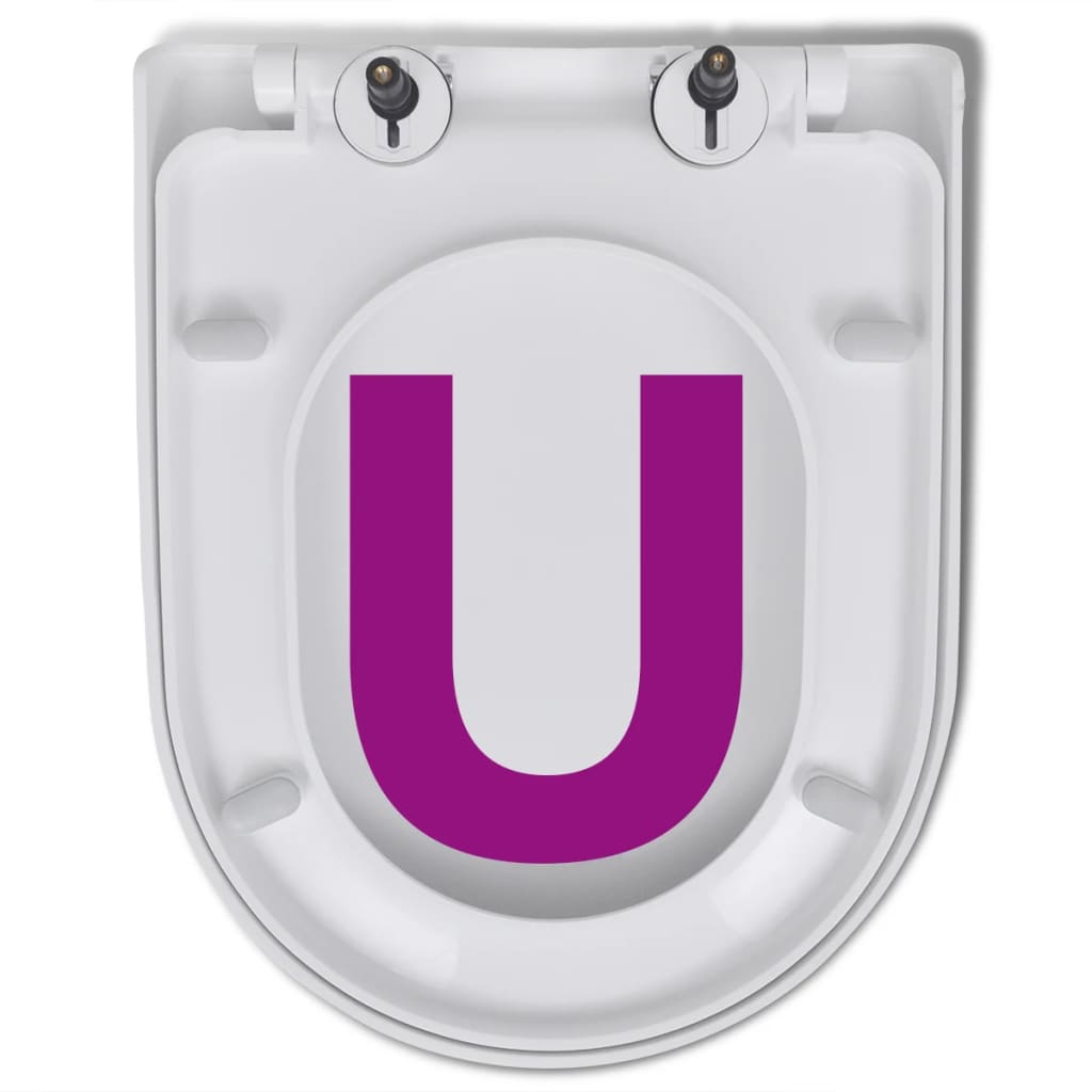 Fehér szögletes gyorskioldó wc-ülőke lassan csukódó fedéllel