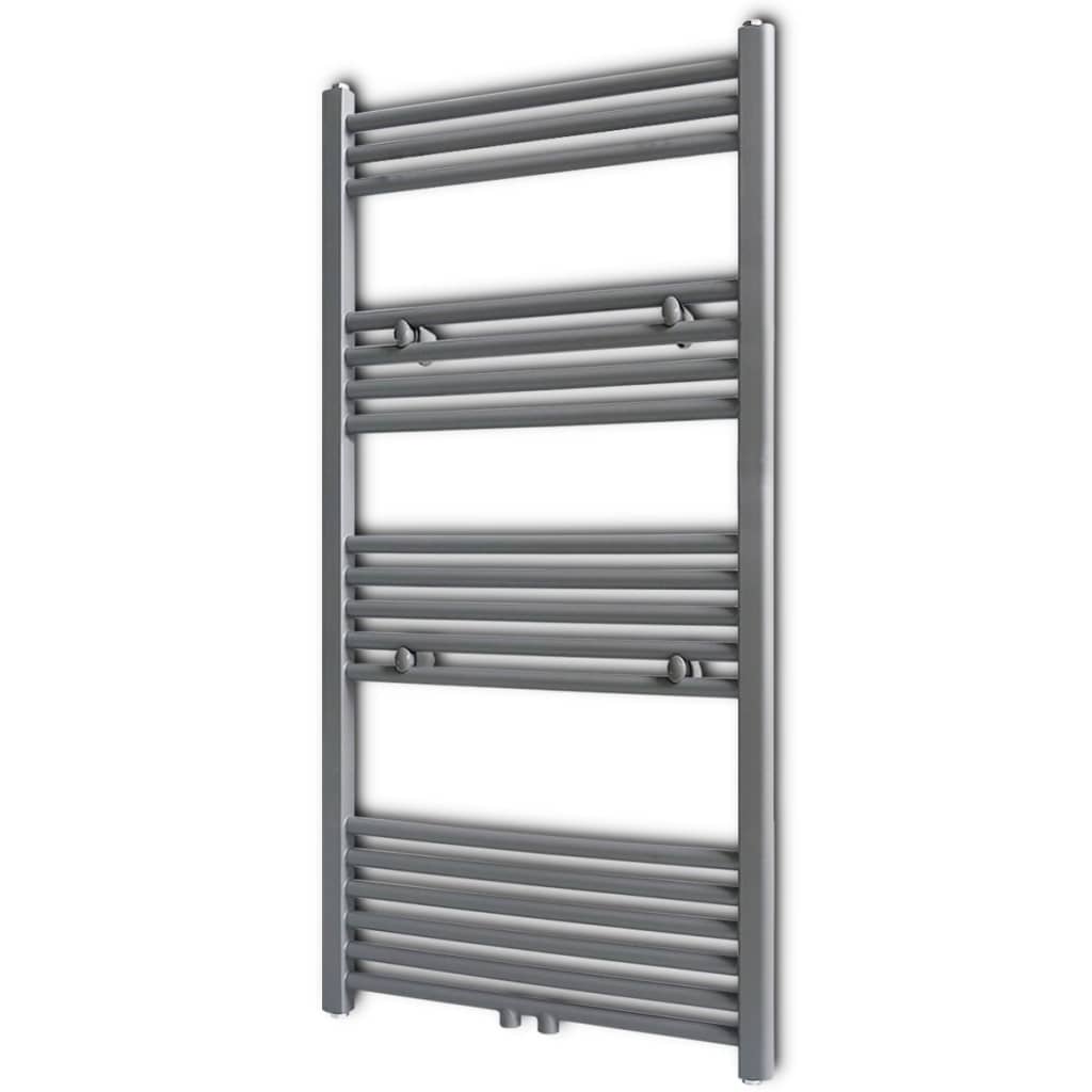 Egyenes szürke törölközőszárító radiátor központi fűtéssel 600x1160 mm