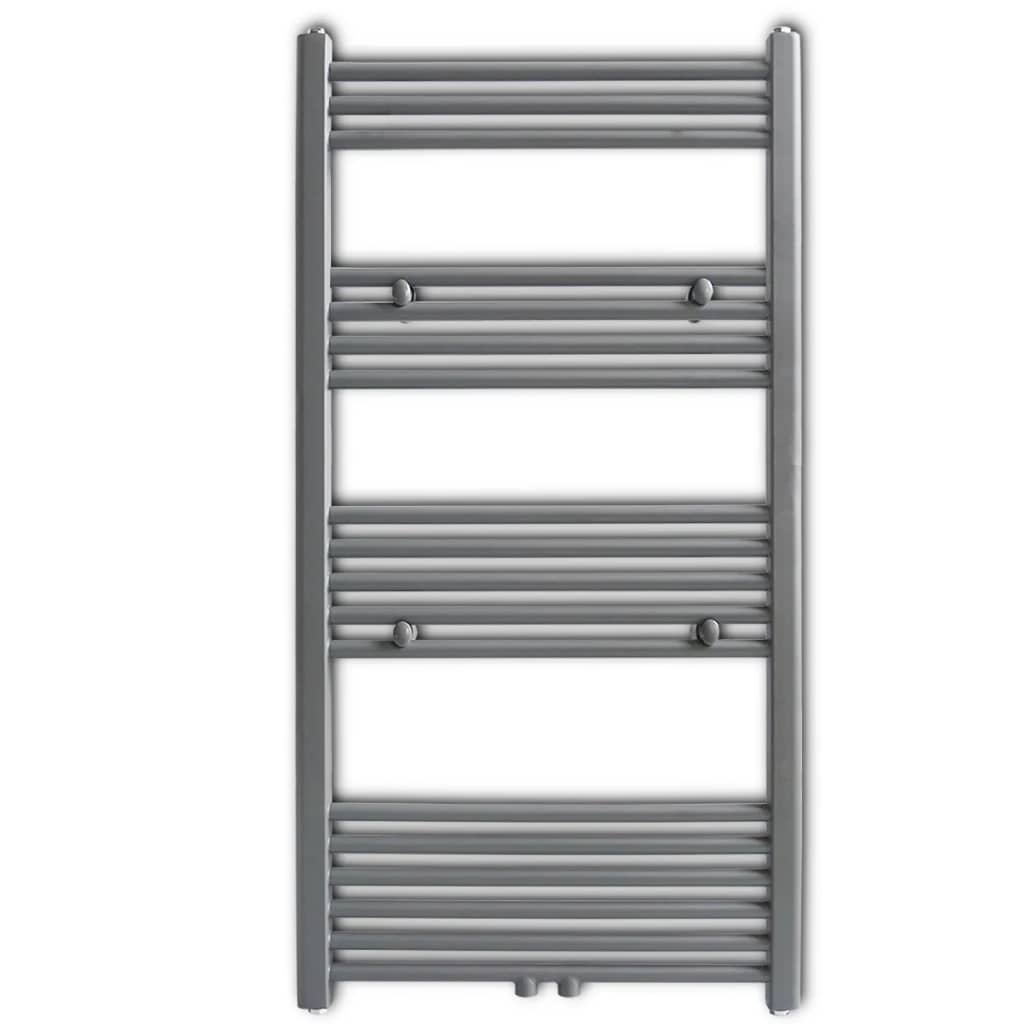 Egyenes szürke törölközőszárító radiátor központi fűtéssel 600x1160 mm