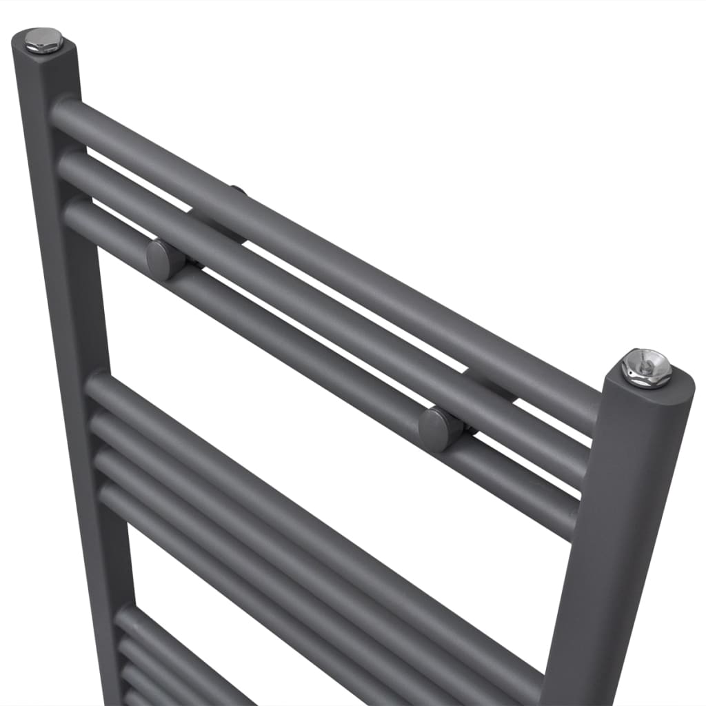 Egyenes szürke törölközőszárító radiátor központi fűtéssel 600x1160 mm