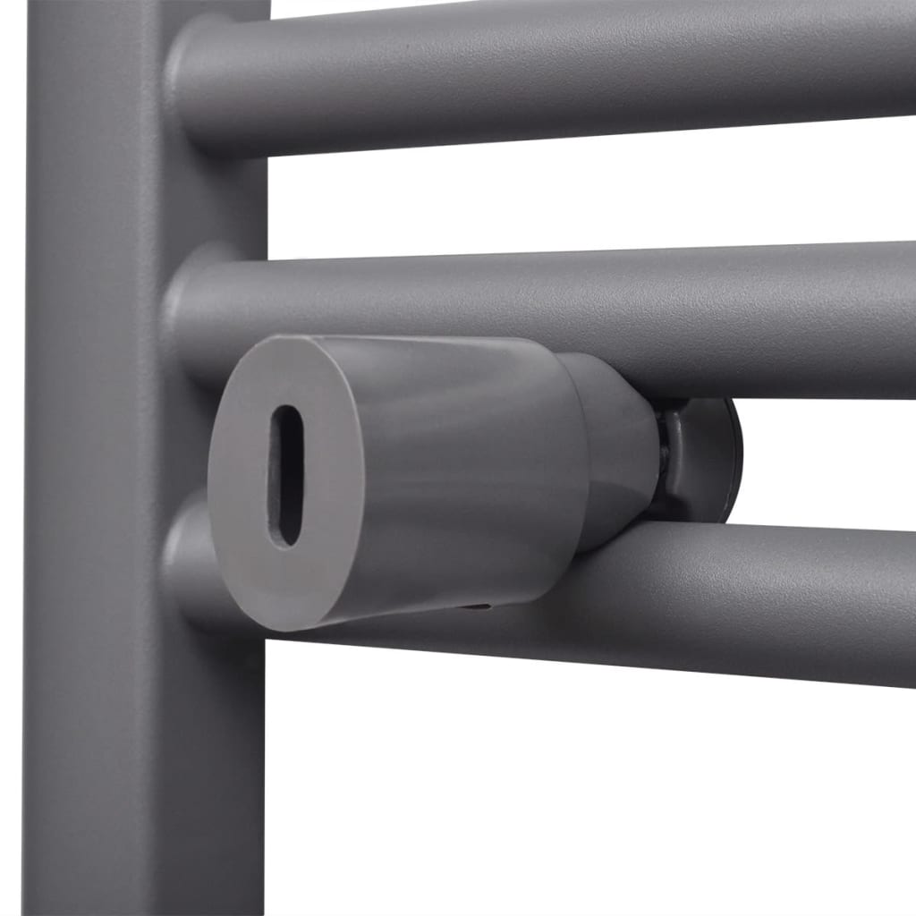 Egyenes szürke törölközőszárító radiátor központi fűtéssel 600x1160 mm
