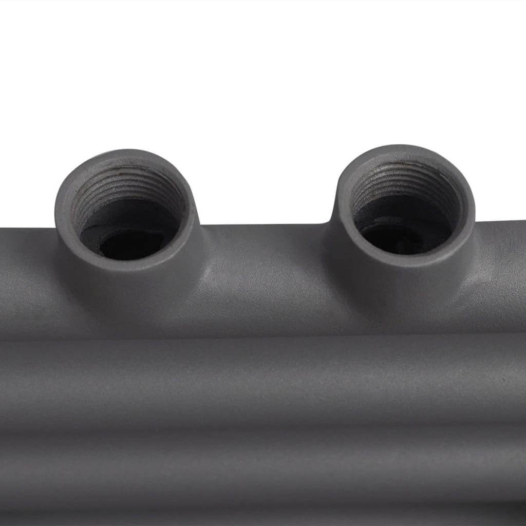 Egyenes szürke törölközőszárító radiátor központi fűtéssel 600x1160 mm