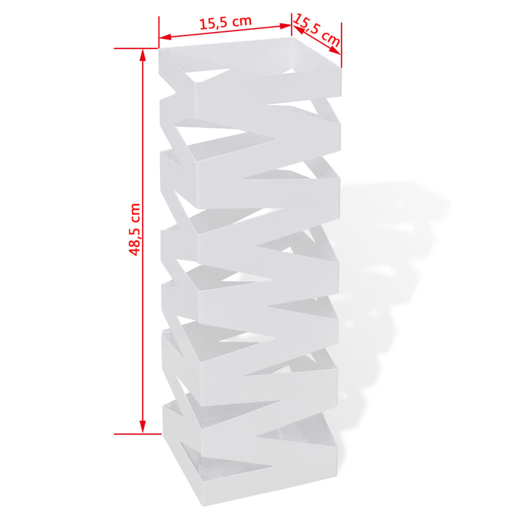 Szögletes esőermyő / sétabot tartó 48,5 cm fehér