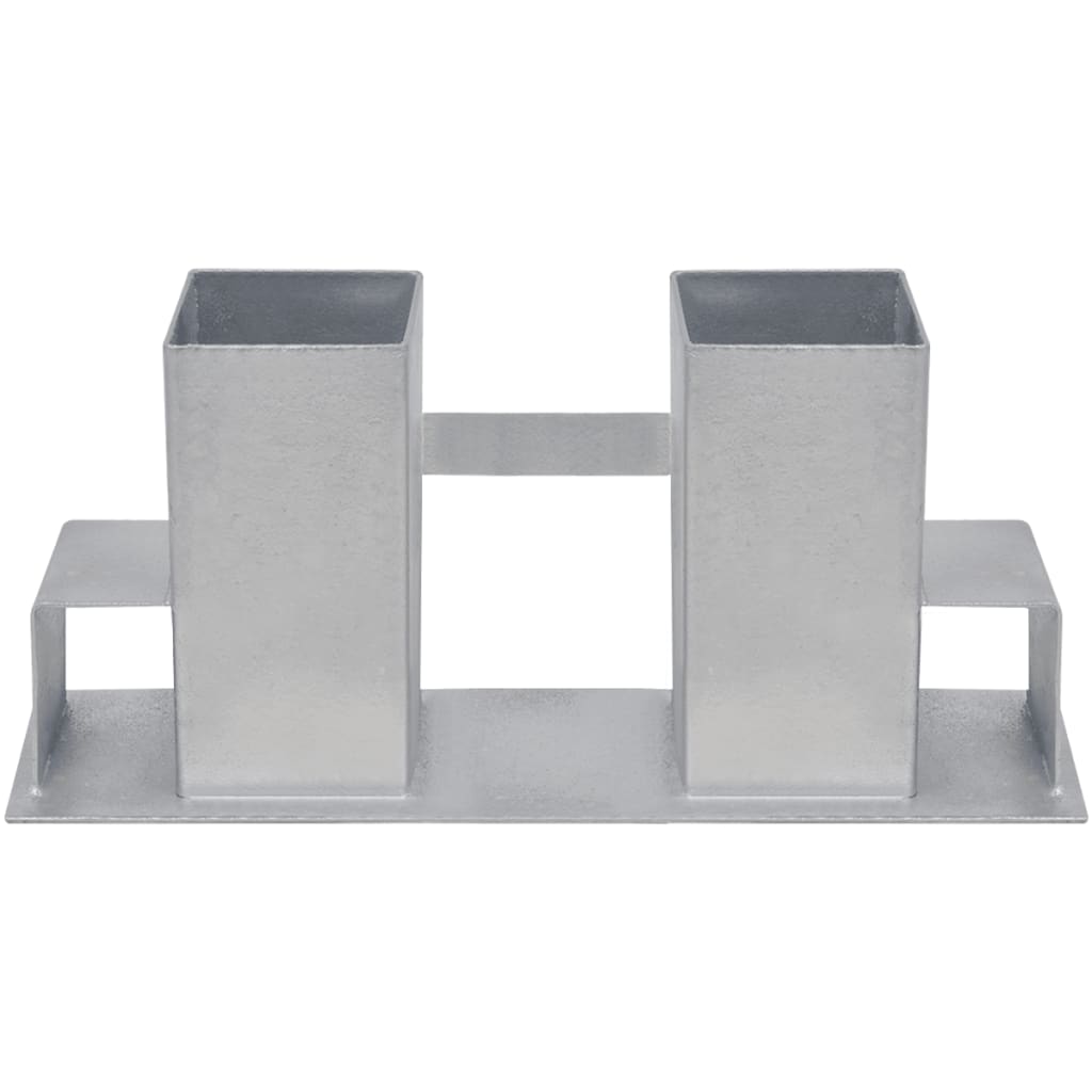 4 darab ezüstszínű acél tűzifa halomba rakó segédeszköz