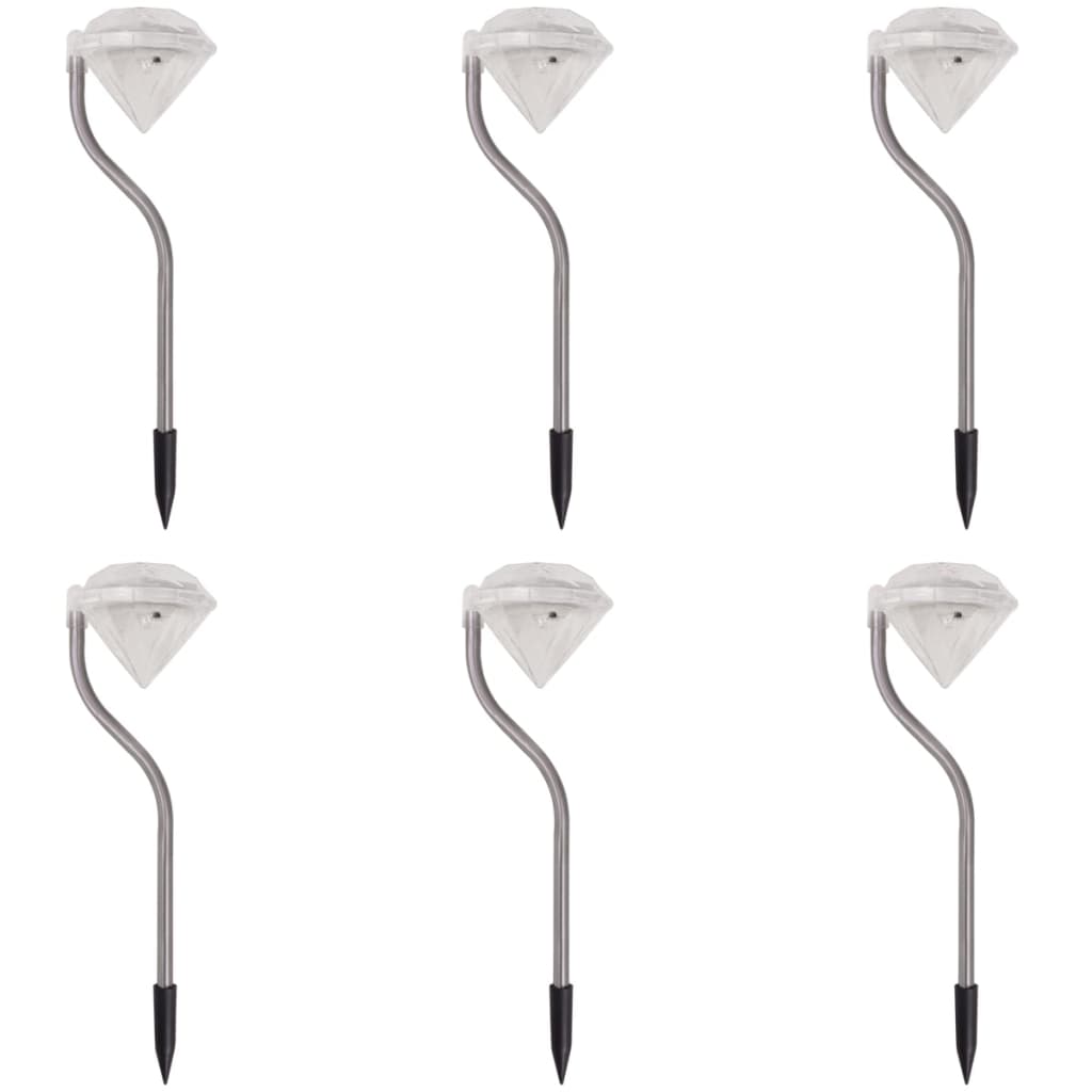 6 db 9x7,8x29,5 cm napelemes led kerti lámpa