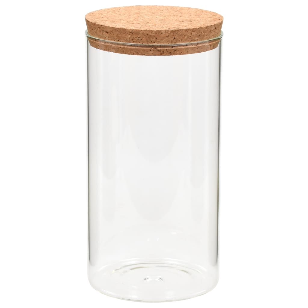 6 db üvegedény parafa fedéllel 1400 ml