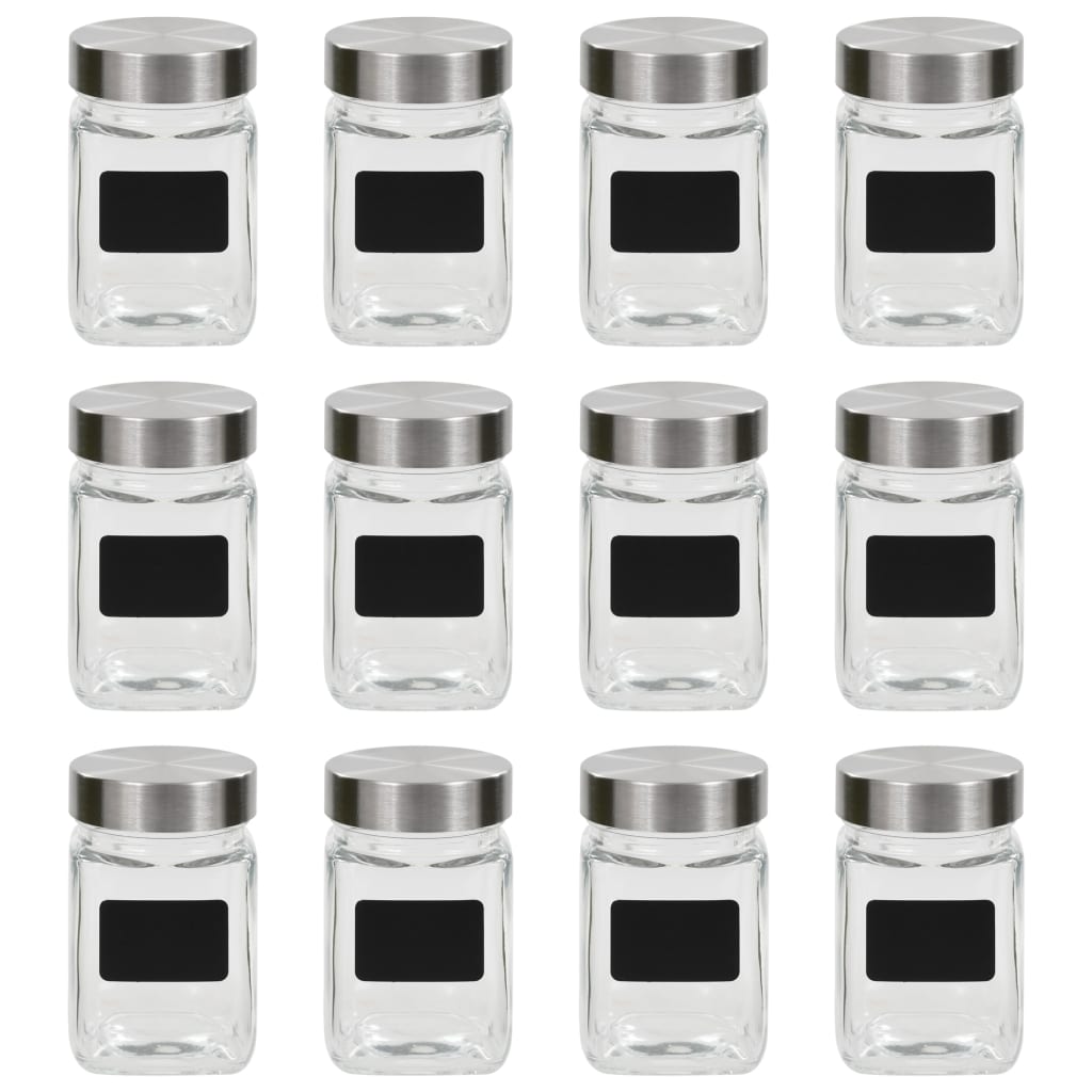 12 db tárolóedény matricával 300 ml 12 db tárolóedény matricával 300 ml