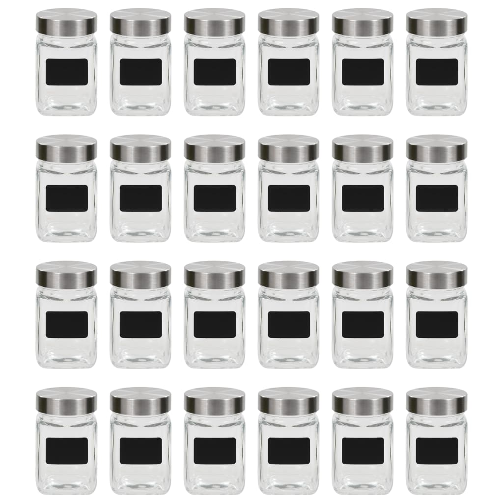 24 db tárolóedény matricával 300 ml