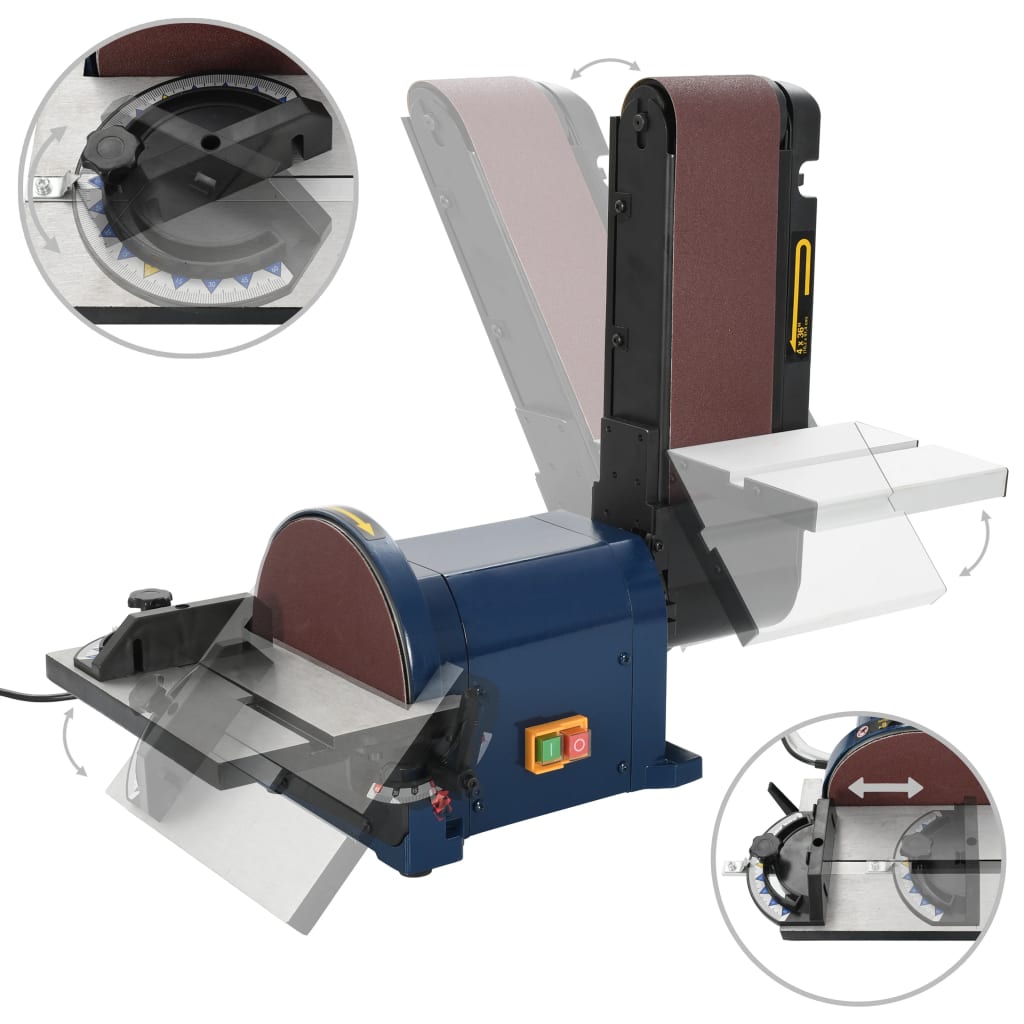 Elektromos korong- és szalagcsiszoló gép 550 w 200 mm