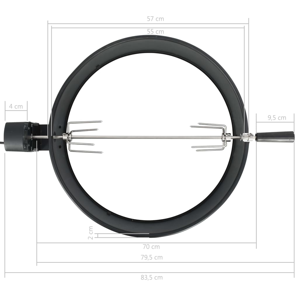 Fekete bbq grillgyűrű szett 57 cm Fekete bbq grillgyűrű szett 57 cm