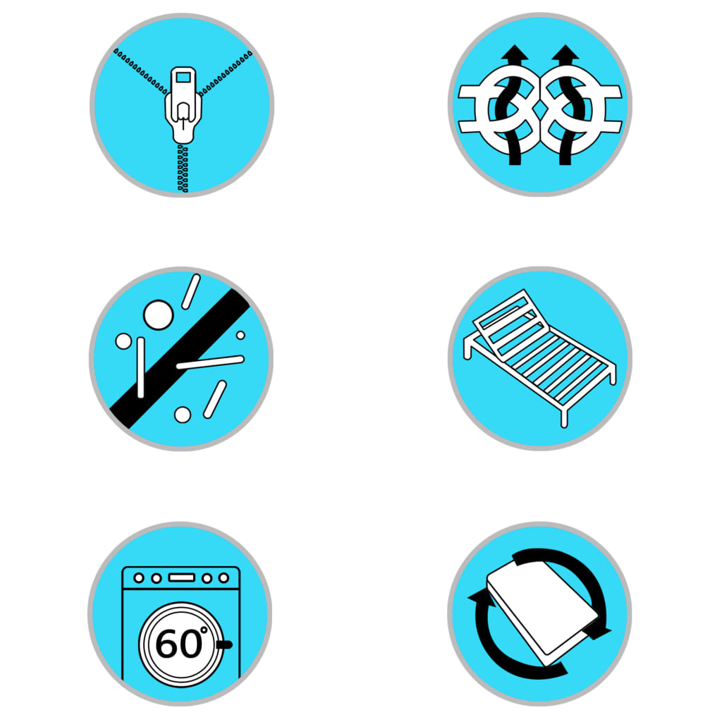 Tojástartó kialakítású hideghabos matractakaró 140 x 200 x 6 cm