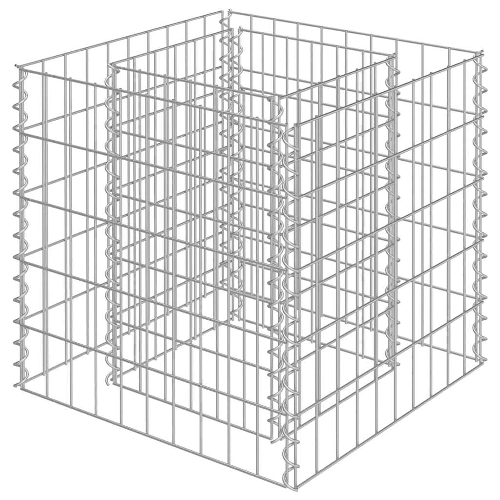 Horganyzott acél gabion magaságyás 50 x 50 x 50 cm