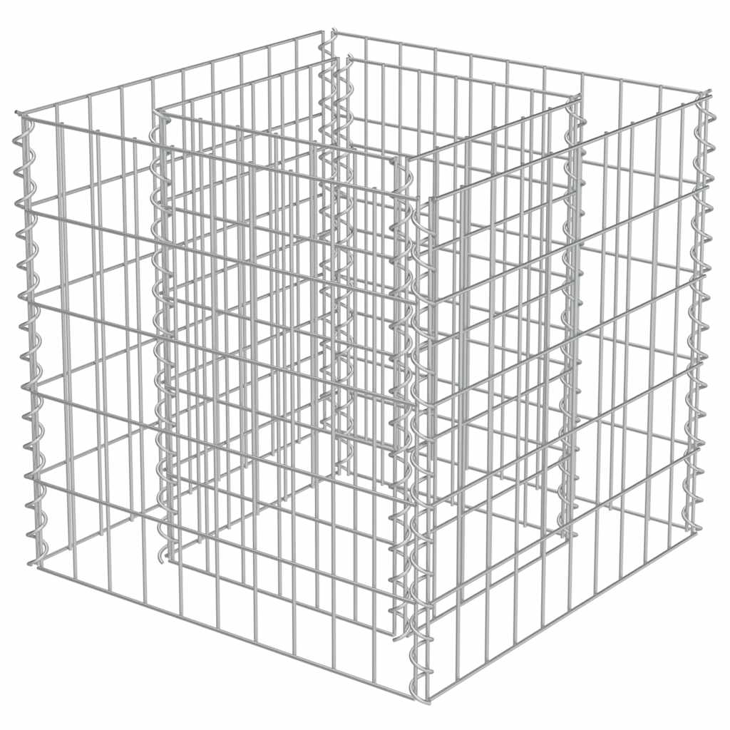 Horganyzott acél gabion magaságyás 50 x 50 x 50 cm