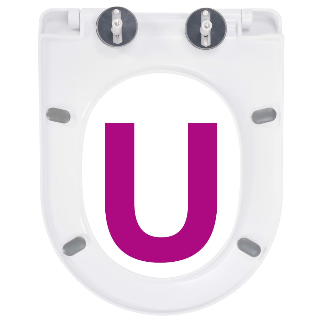 Fehér gyorsan szerelhető wc-ülőke lassan csukódó fedéllel