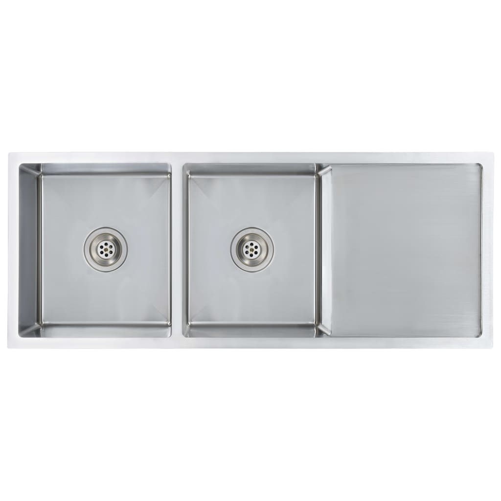 Kézzel készített rozsdamentes acél konyhai mosogató