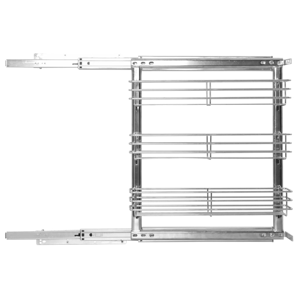 Ezüstszínű háromszintes kihúzható konyhai drótkosár 47x11x56 cm Ezüstszínű háromszintes kihúzható konyhai drótkosár 47x11x56 cm