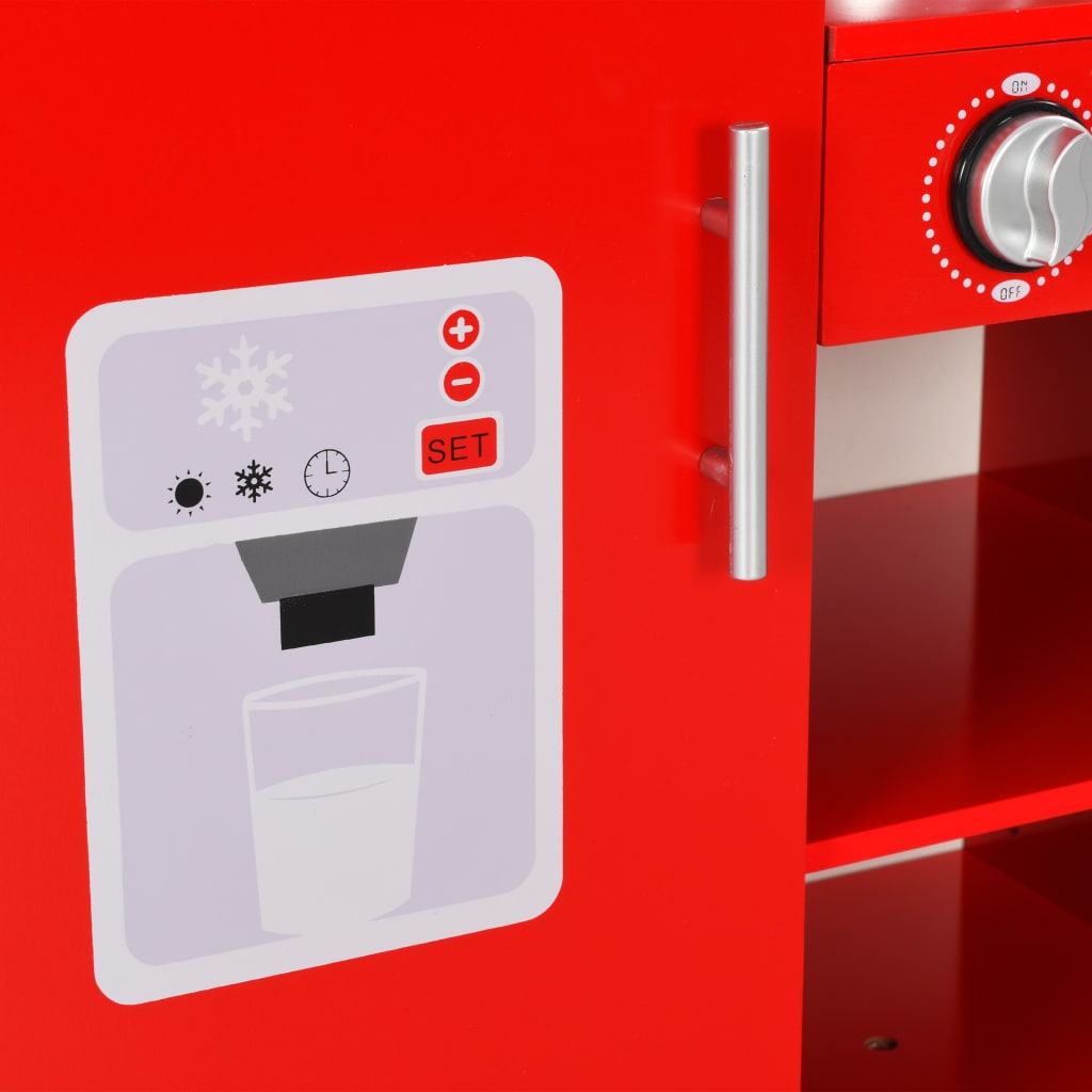 Piros mdf játékkonyha 84 x 31 x 89 cm